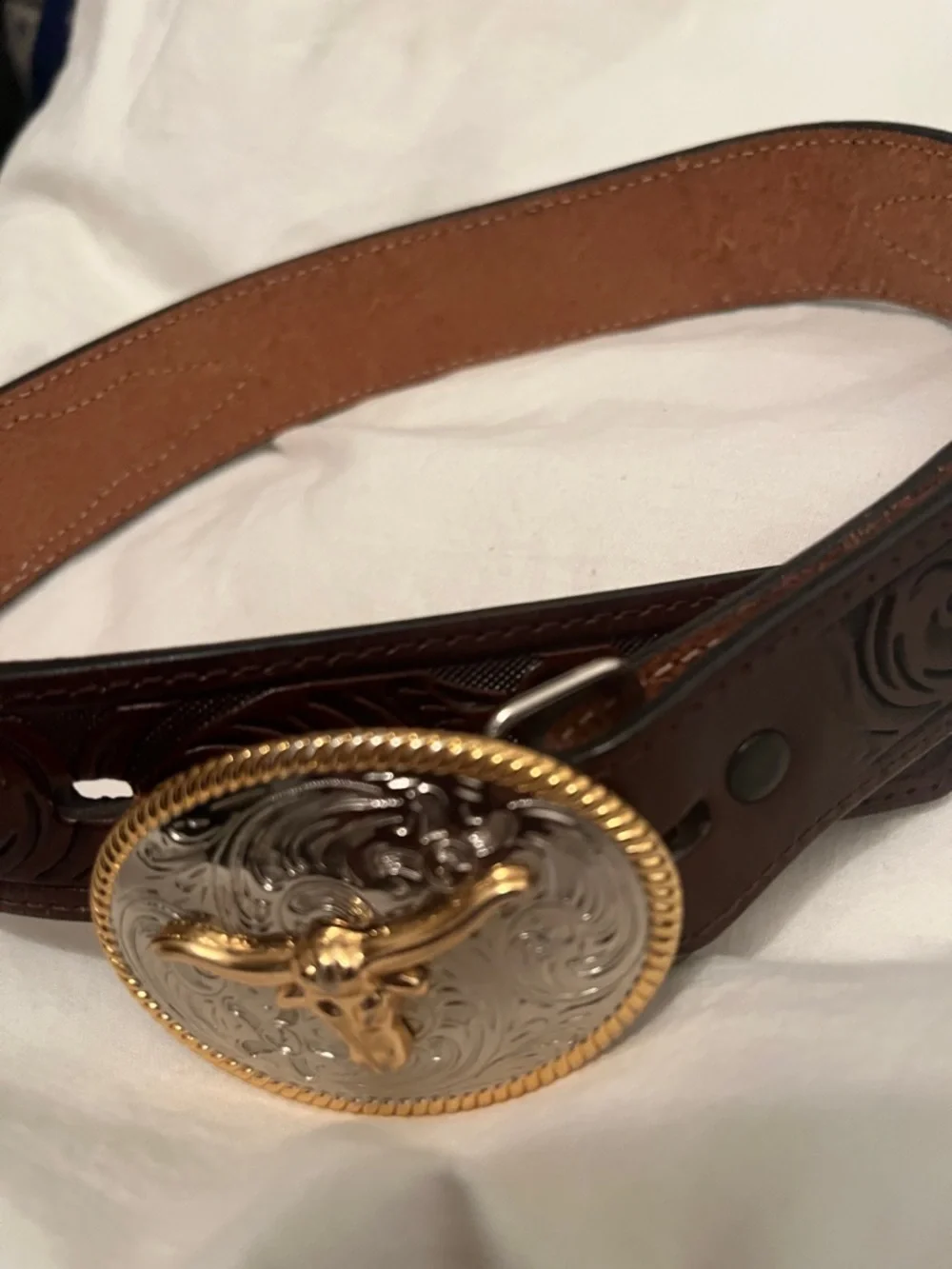 New Kids Leather Western Belt. 3D Belt Co. Brown Belt for youth. 18